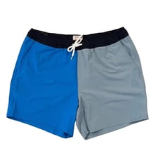 NWT J. Crew Men's Blue 6 Colorblock Swimsuit/Trunk - SIZE LARGE