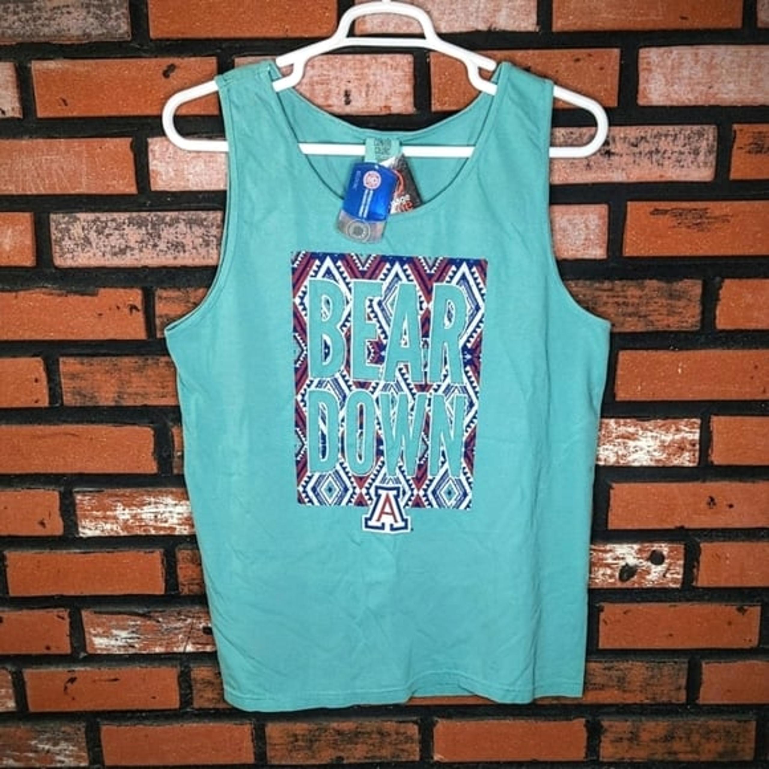 Comfort Colors Tee L NCAA University of Arizona Wildcats 'Bear Down' Tank Teal