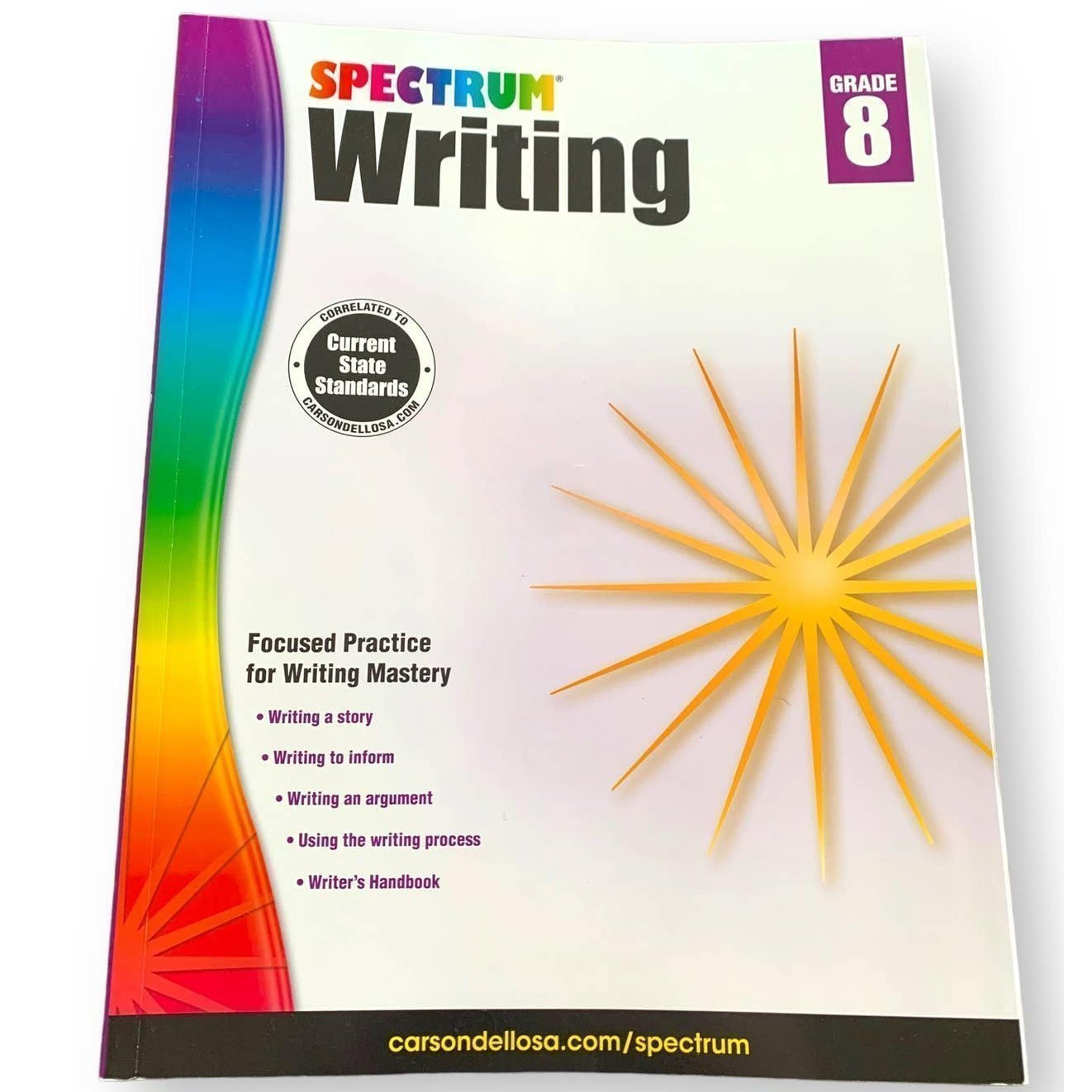 Spectrum Writing Grade 8 Paperback Book Informative Workbook Ages 13 to 14