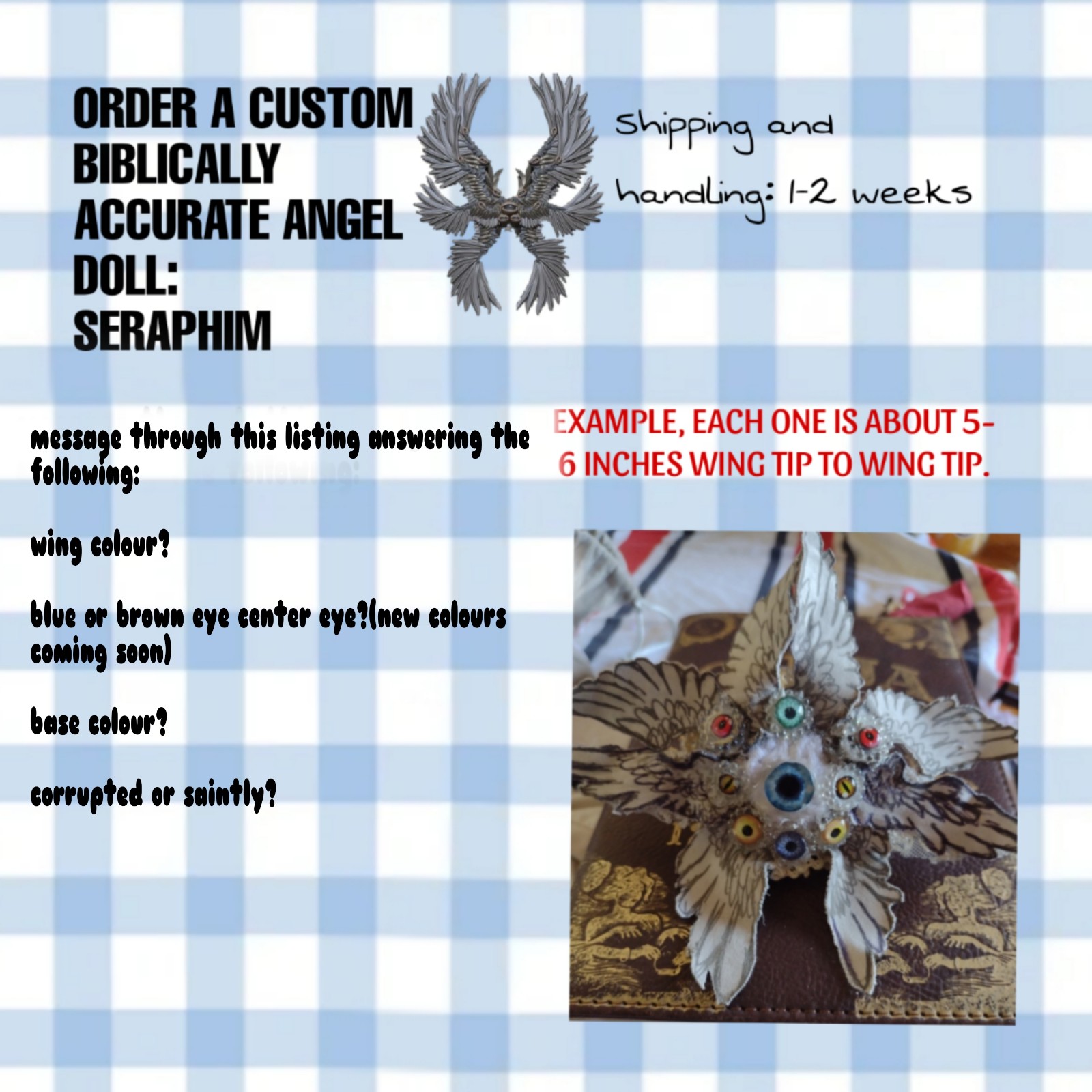 OOAK BIBLICAL ANGEL ODDITY DOLL(message before purchase)