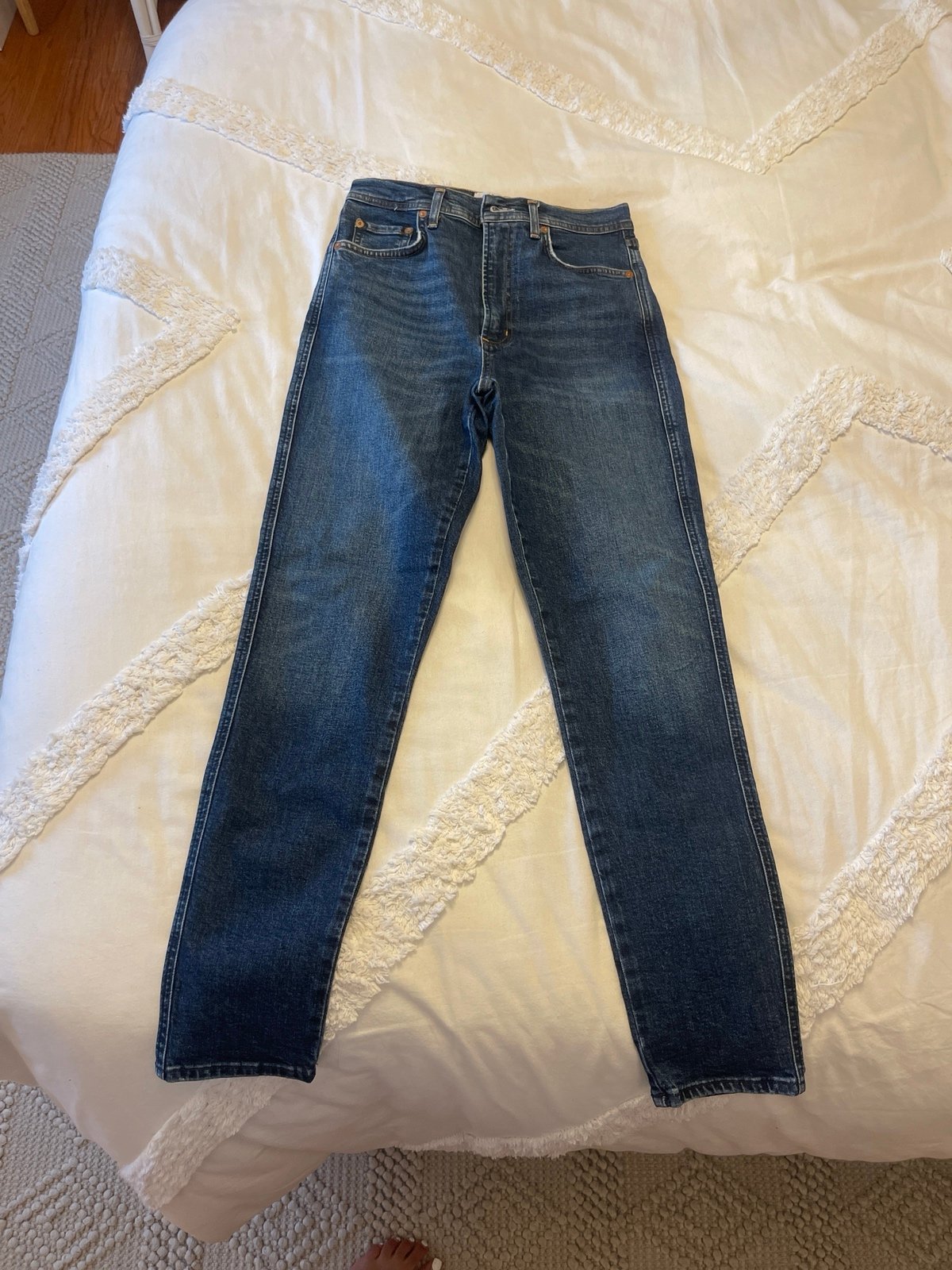 AGOLDE Dark Wash Skinny Jeans