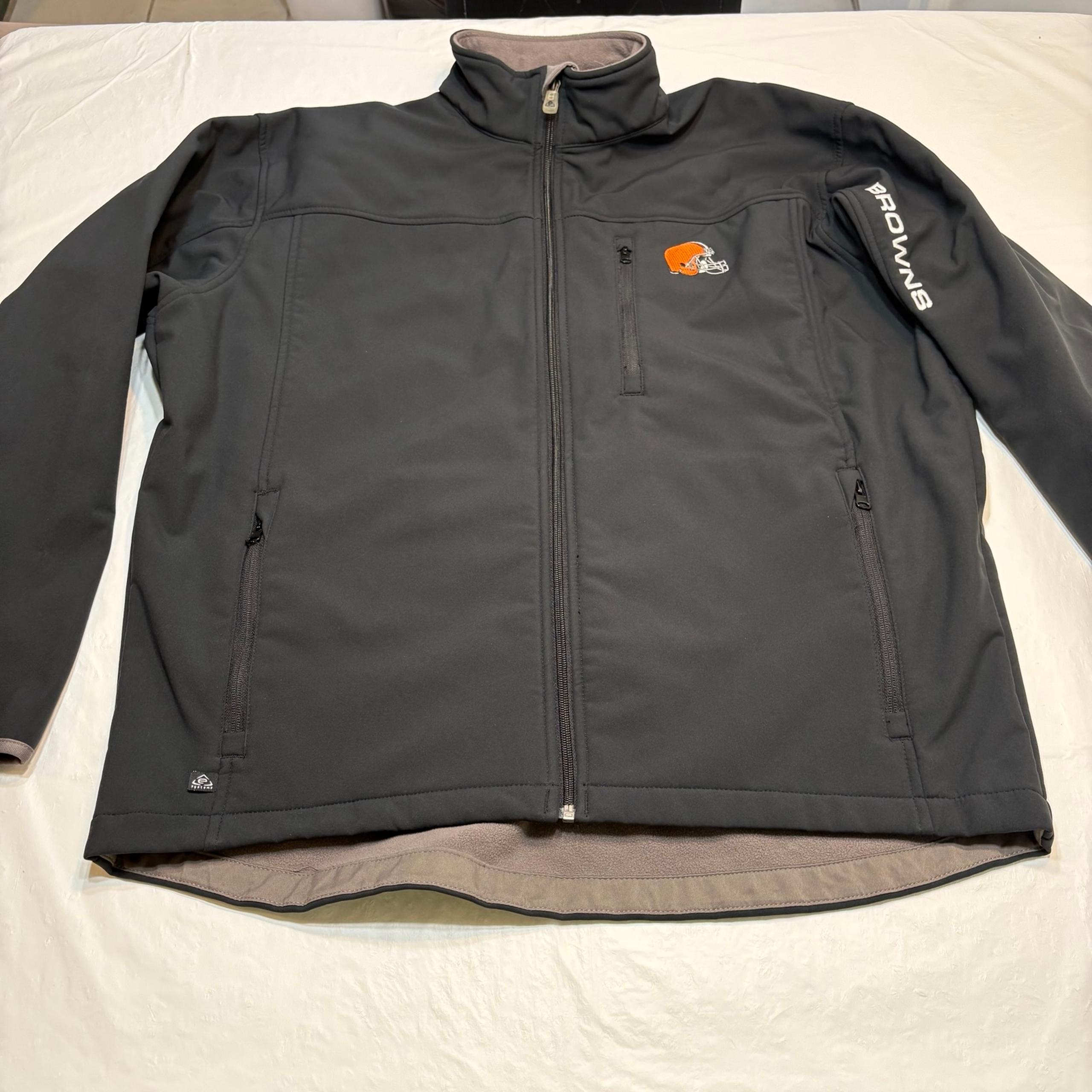 NFL Cleveland Browns Black Soft Shell Jacket Mens XL