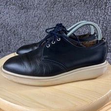 Dr Martens Derby Shoe Mens 6 UK 7 Black Leather Casual Lace Up Made in England