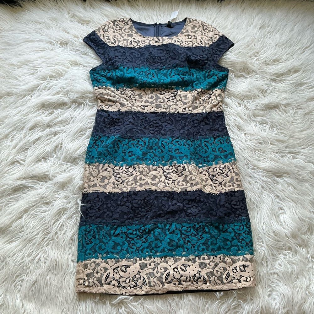 NWT Ann Taylor Paisley Floral Lace Crochet Sheath Dress