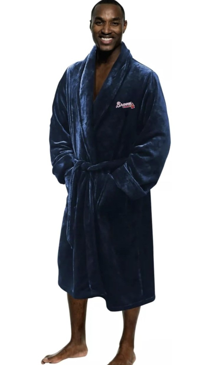 MLB Atlanta Braves Men's Silk Touch Bathrobe Size L/XL