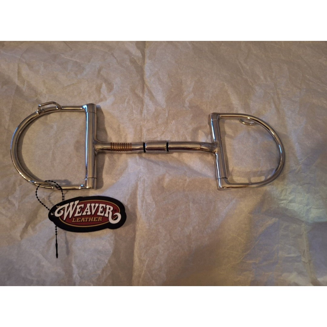 Weaver D-Ring Snaffle with moveable roller mouthpiece New