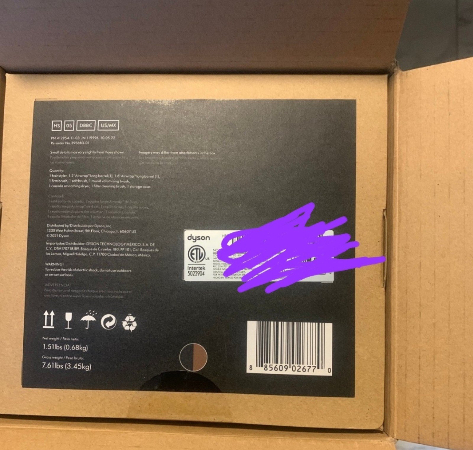 dyson airwrap complete Prussian blue multi styler hair dryer Curler NEW IN BOX