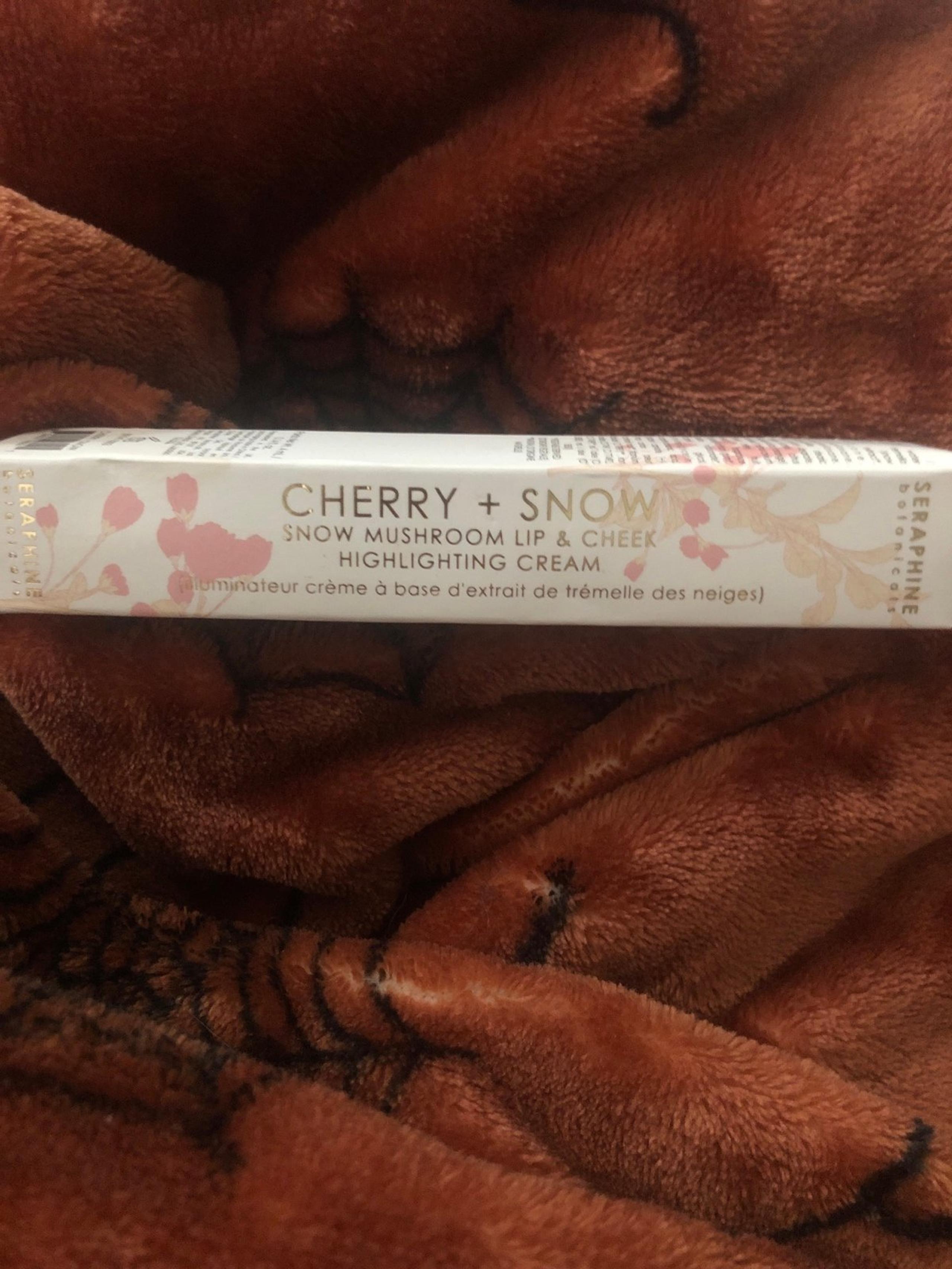 Seraphine Botanicals Cherry + Snow Snow Mushroom Lip & Cheek Highlighting Cream