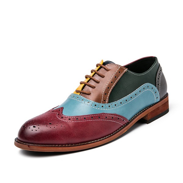 Men Oxford Flat Wedding Leather Shoes