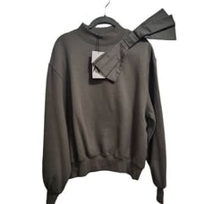 ZARA oversized bow pullover bow top