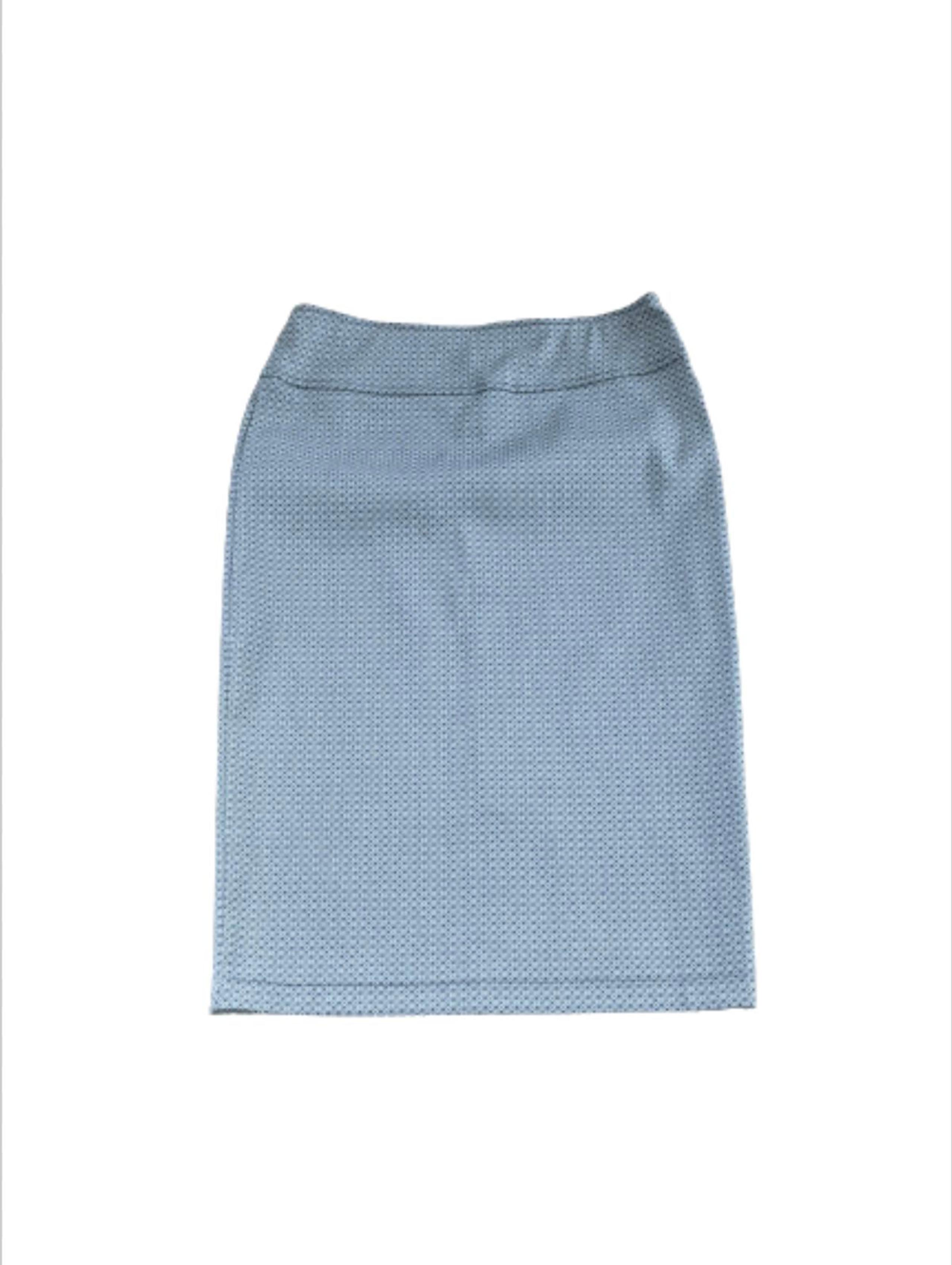 Patterned Black/White Pencil Skirt - S
