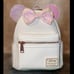 Loungefly Disney Minnie Mouse Iridescent Pink/White Sequin Backpack - NEW