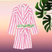 NEW M/L Victoria’s Secret PINK strips Short Cozy Robe