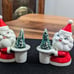 Rare- Vintage- Holt Howard- Porcelain- Santa- Candle Holders- Kitsch- Mid Mod