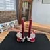 Rare- Vintage- Holt Howard- Porcelain- Santa- Candle Holders- Kitsch- Mid Mod