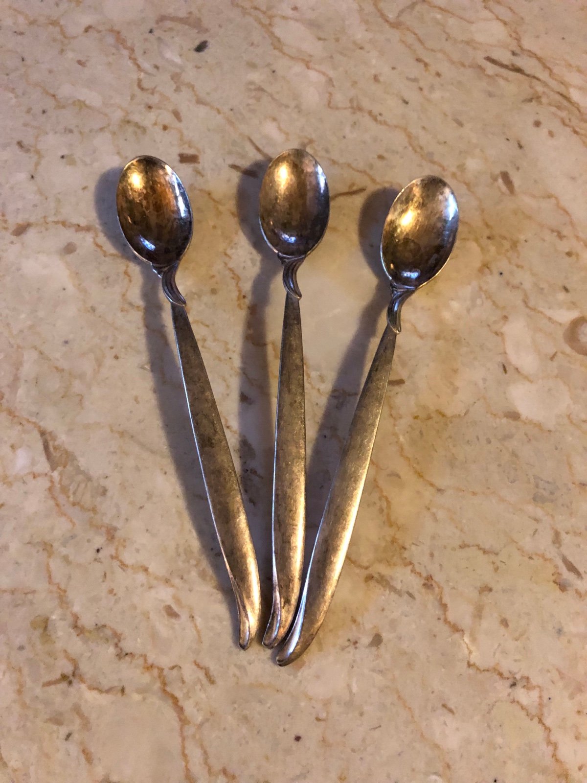 9900 Silverware Rogers 1847 Flair Set Of 3 Tea Spoons International Silver 7 5/8