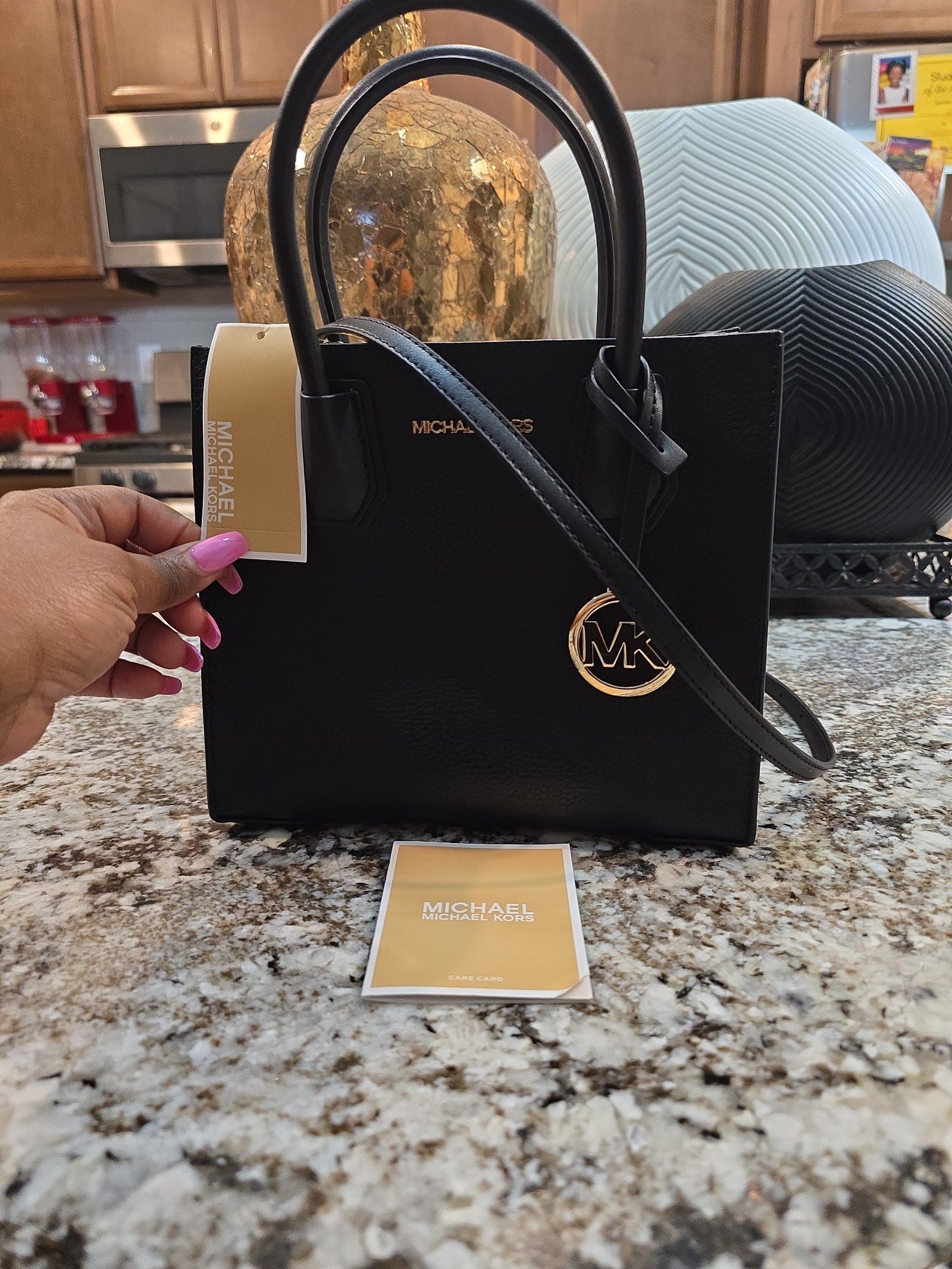 Michael Kors Mercer Medium Pebbled Leather Crossbody Bag