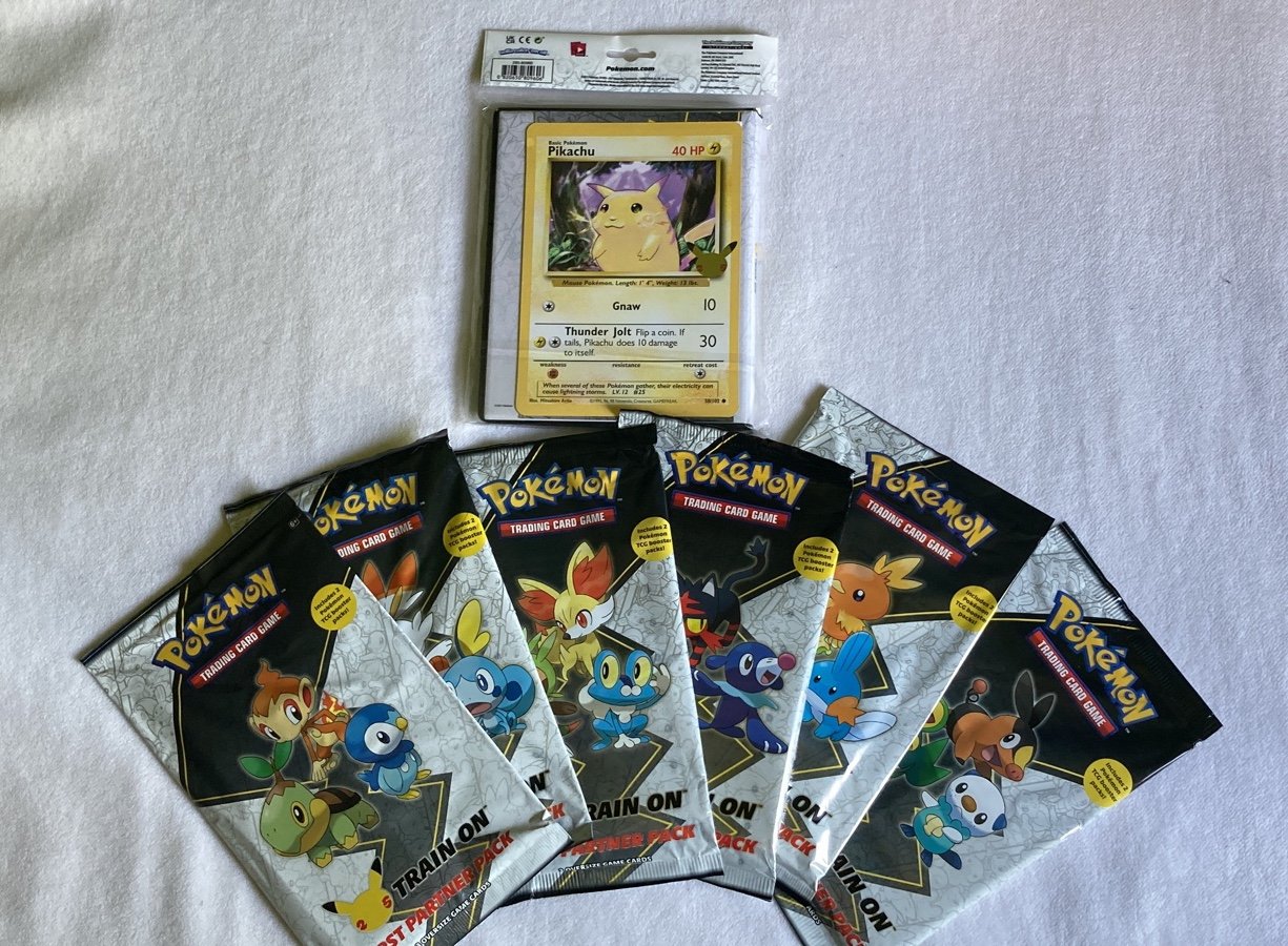 Pokémon Celebrations First Partner Pack Lot of 6 + Celebrations Binder Sealed