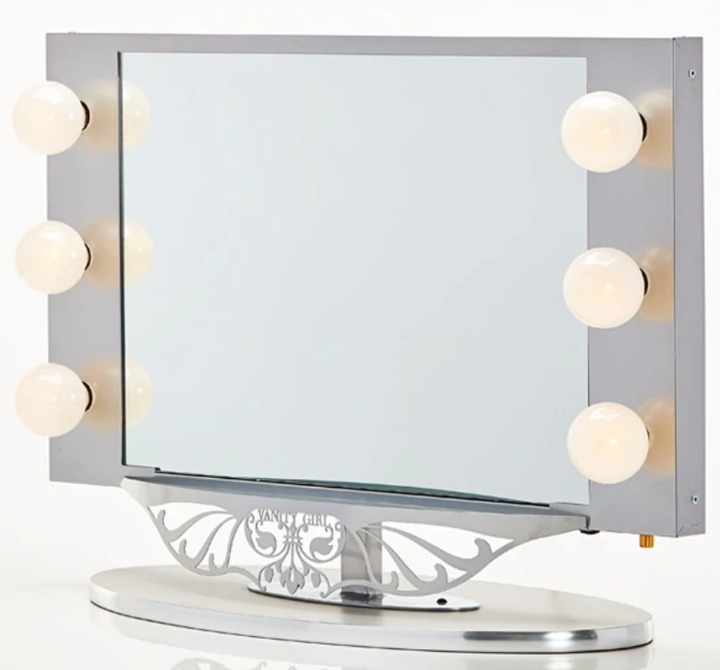 VANITY GIRL HOLLYWOOD STARLET LIGHTED VANITY MIRROR 25 x 18