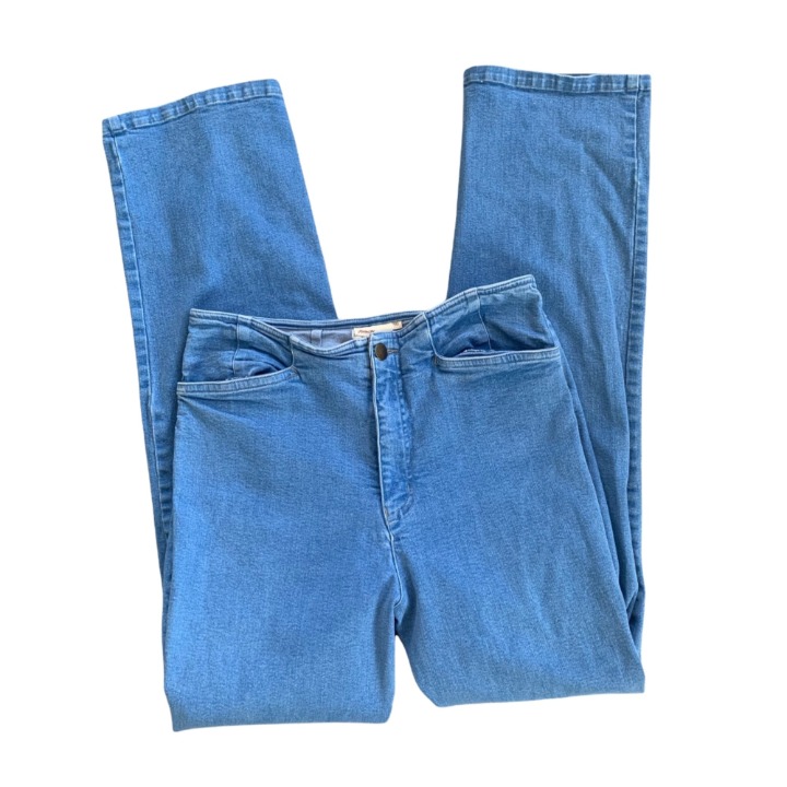 Norm Thompson Extreme Low Waist Light Wash Denim Jeans