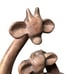 Vintage African Giraffe Family Abstract Sculpture Carved Stone Heavy 10.5 Tall