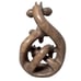 Vintage African Giraffe Family Abstract Sculpture Carved Stone Heavy 10.5 Tall