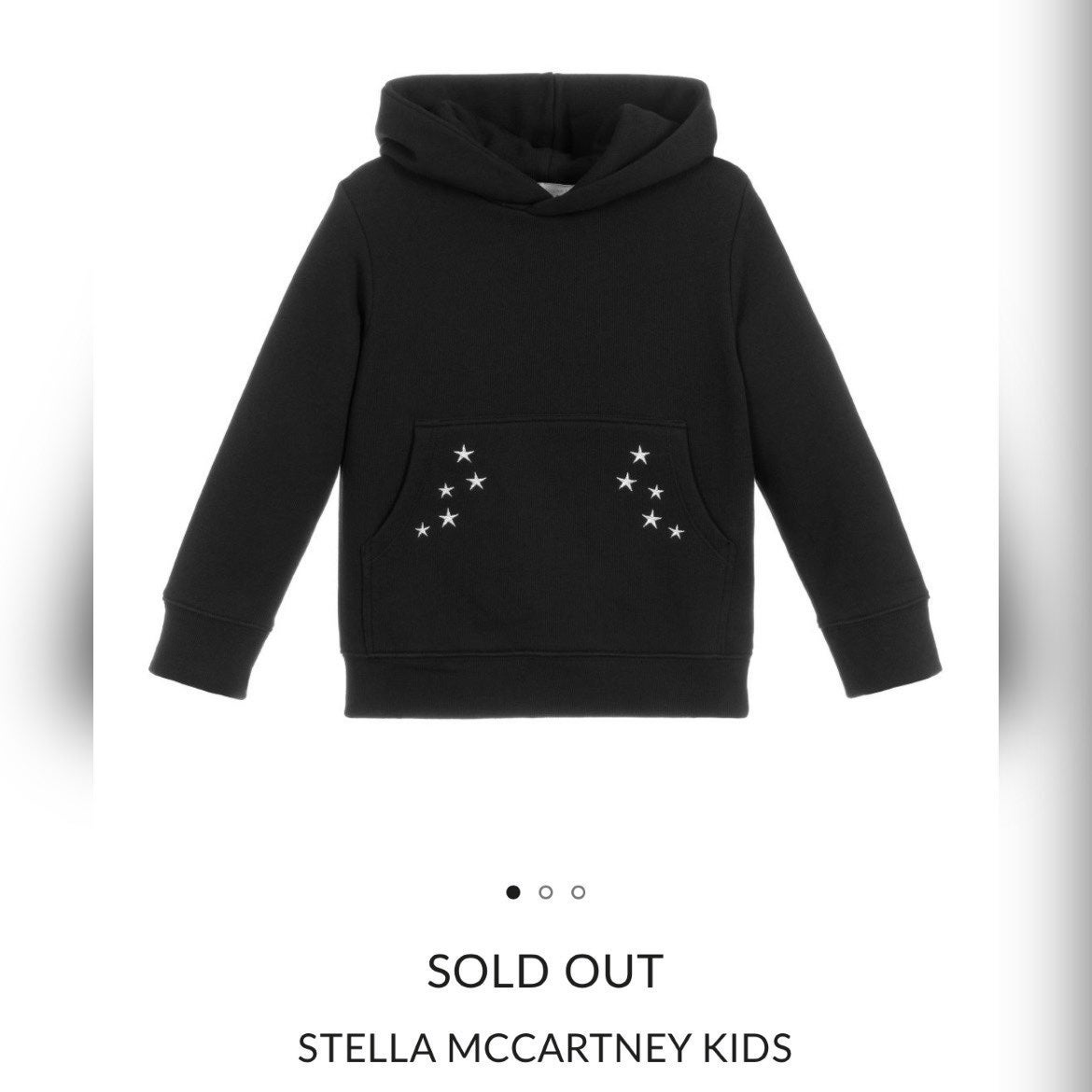 Stella McCartney Kids Girls black hooded 'Heath' sweatshirt