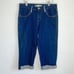 Levi’s 515 Cuffed Capri Dark Wash With Contrasting Belt Loops Size 8