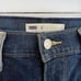 Levi’s 515 Cuffed Capri Dark Wash With Contrasting Belt Loops Size 8