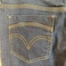 Levi’s 515 Cuffed Capri Dark Wash With Contrasting Belt Loops Size 8