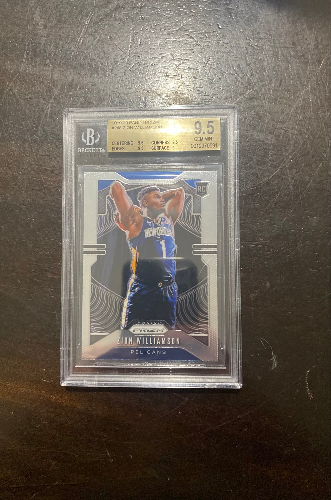 2019-20 Prizm Zion Williamson RC BGS 9.5
