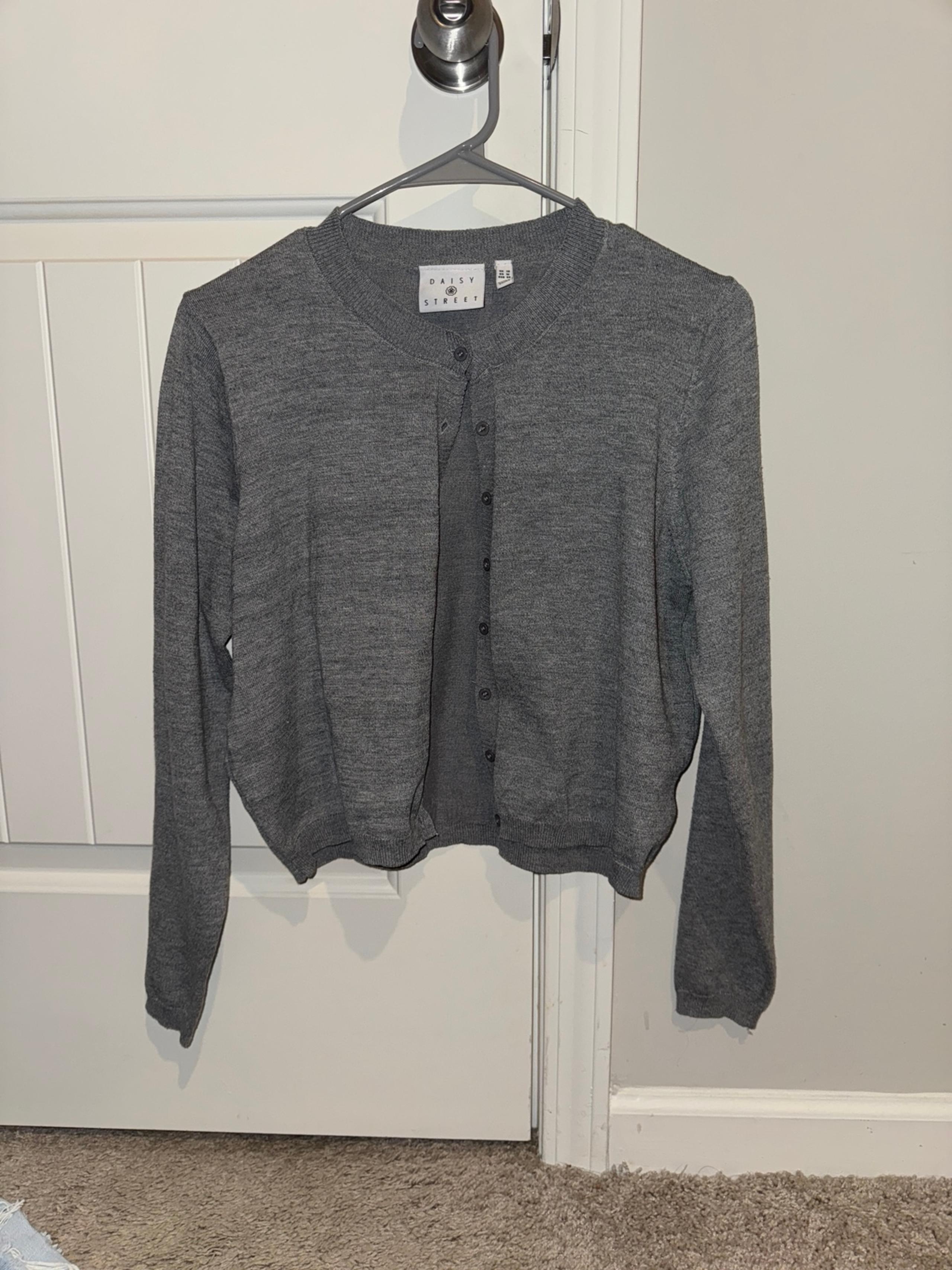 Gray cardigan