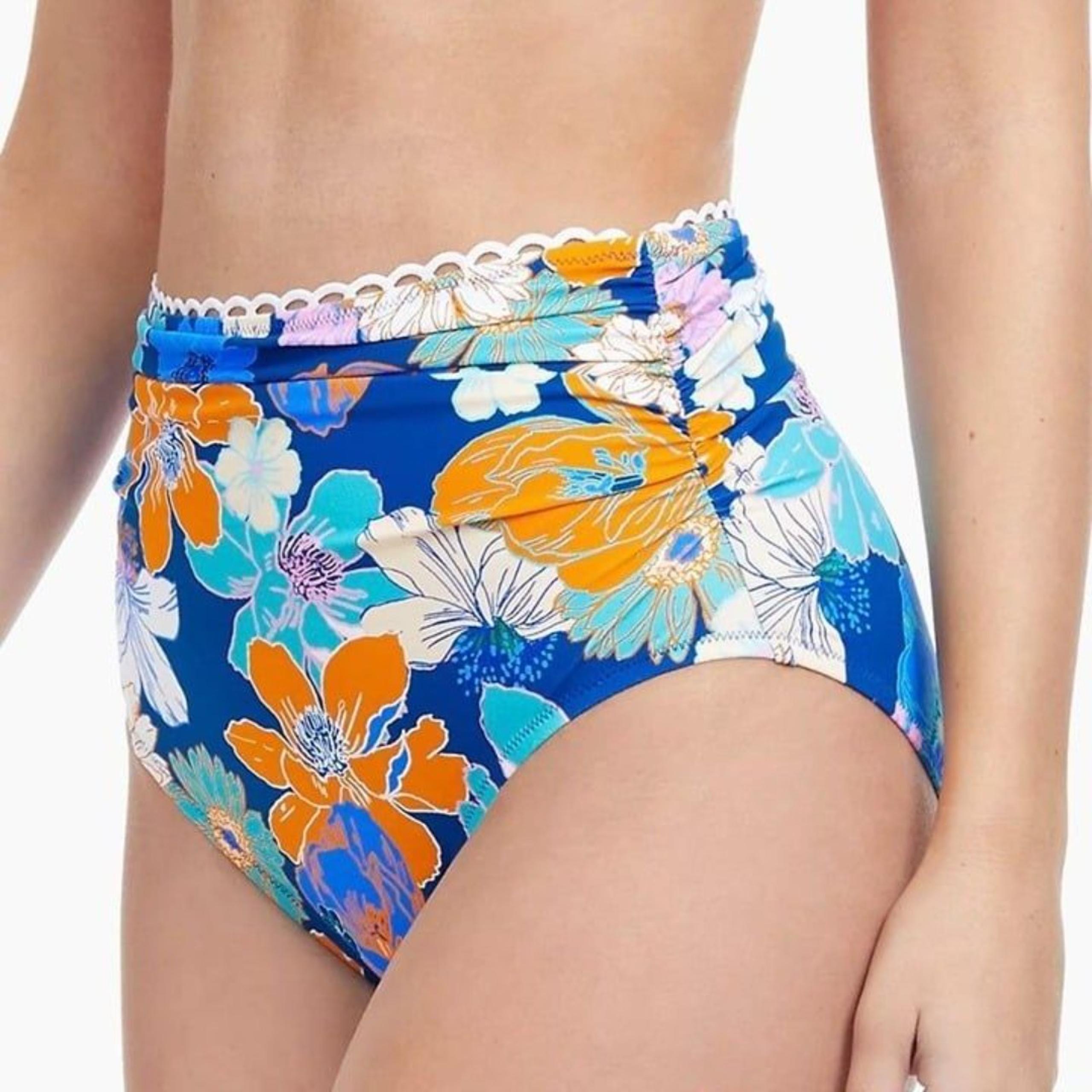 Profile by Gottex NWT Sz 16 Multi/Blue Rising Sun High Waisted Swim Bottom