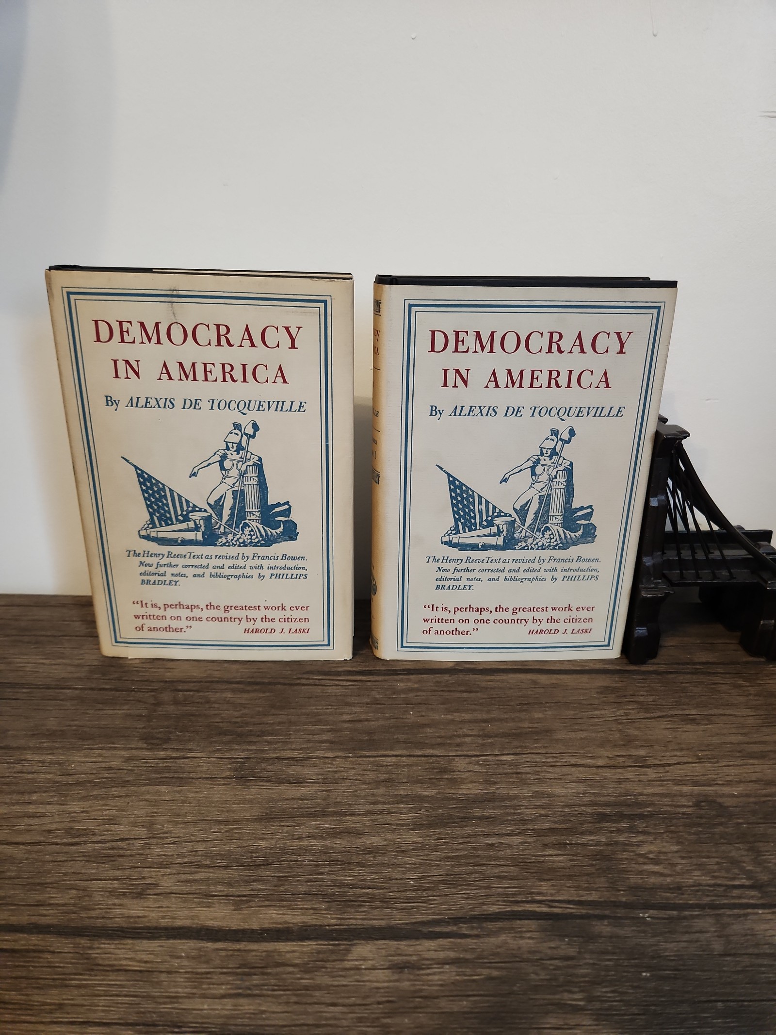 Rare Collectible Democracy In America By Alexis De Tocqueville Bookset S1