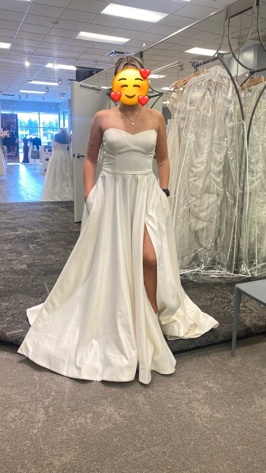 Strapless Wedding Dress by David’s Bridal