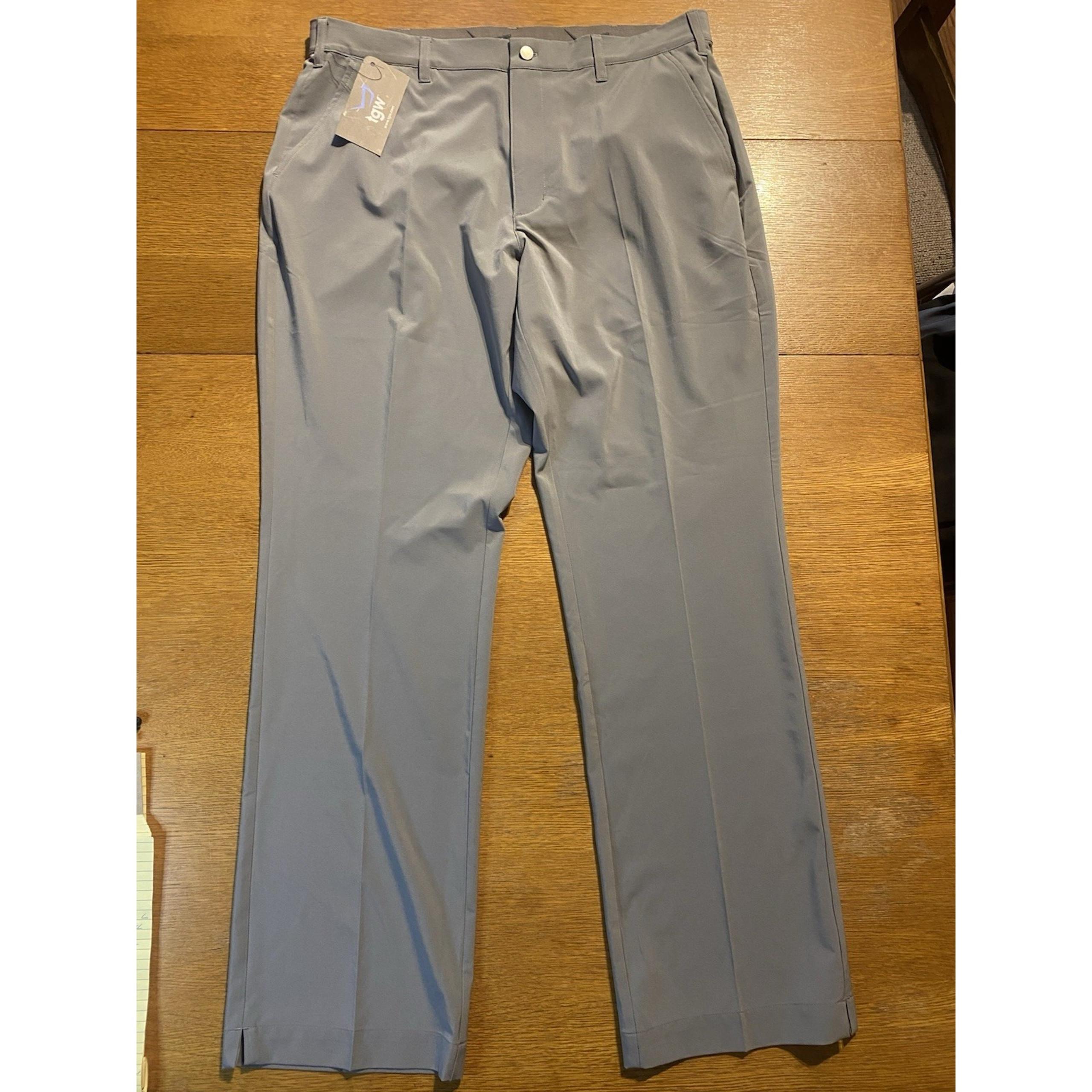 TGW Men's Performance Golf Pants Comfort Stretch Gray Size 35x32 NWT 06JT002