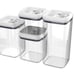 Canister Pack of 4, Flip-Tite Square Food Storage Set