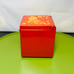 Vintage Japanese Plastic Red Lacquer Mini Chest of Drawers Vanity Box w Mirror