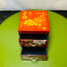 Vintage Japanese Plastic Red Lacquer Mini Chest of Drawers Vanity Box w Mirror
