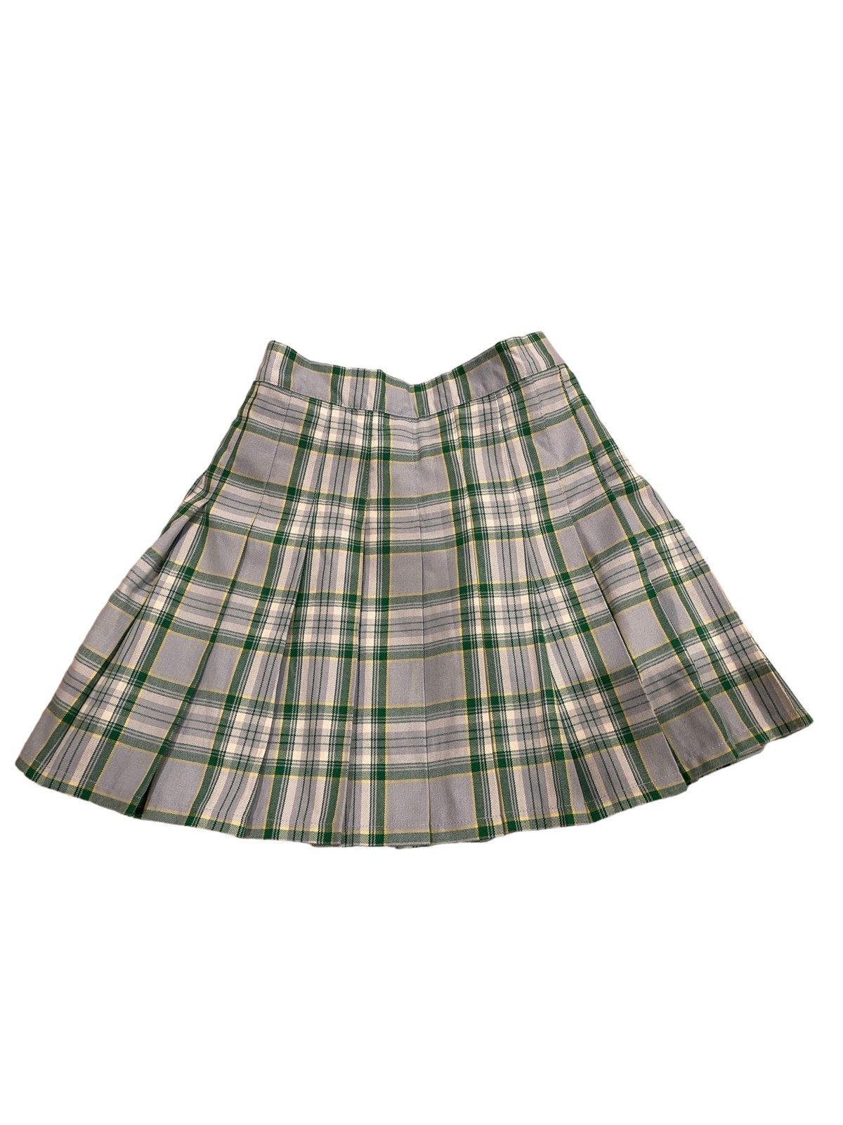 BEAUTIFUL AERIE BLUE/GREEN PLAID SKIRT, PLEATED TWILL, Sz XS, EUC Has left side