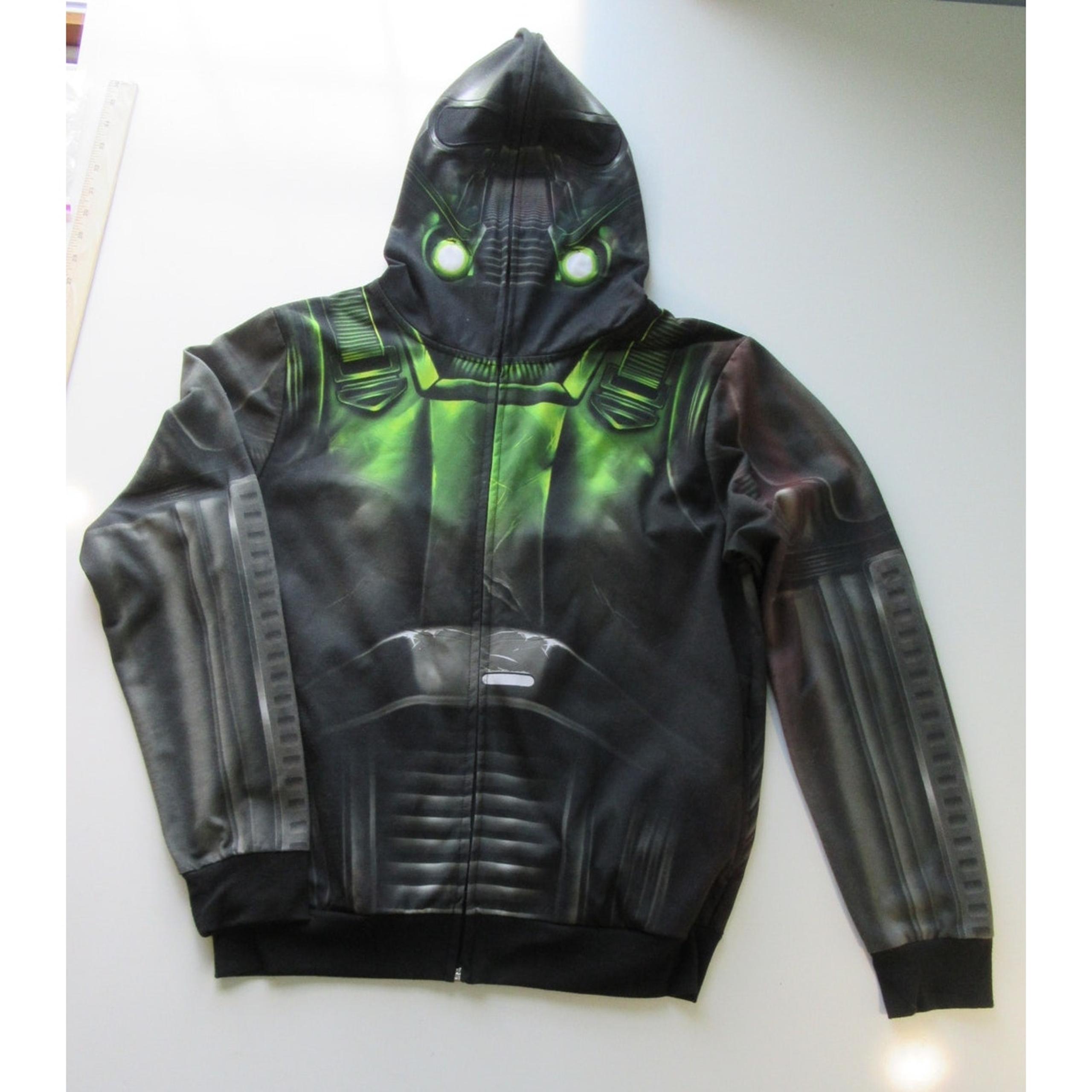 Star Wars Hoodie Men's Large Full Zip With Mask Costume 90s Cosplay