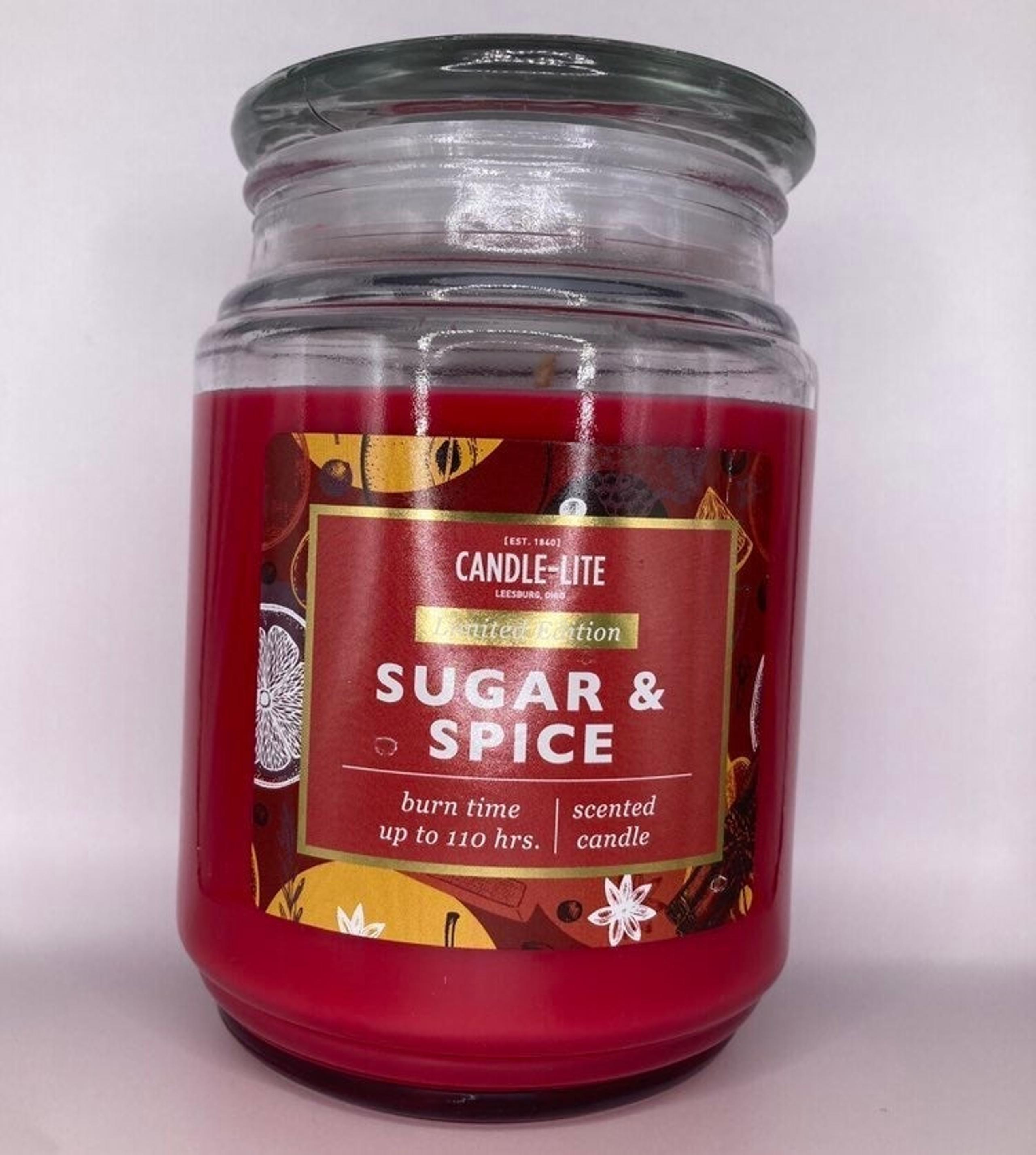 Limited Edition Candle-Lite Jar Candle Sugar & Spice 18oz