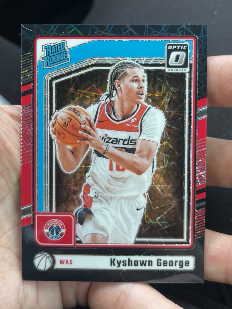 Kyshawn George RC /39 Black Velocity 2024-25 Panini Donruss Optic Rated Rookie