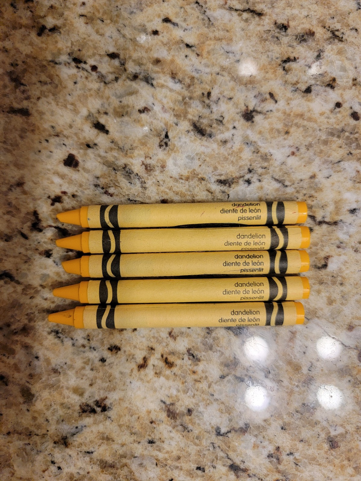 Five Rare Dandelion Crayons