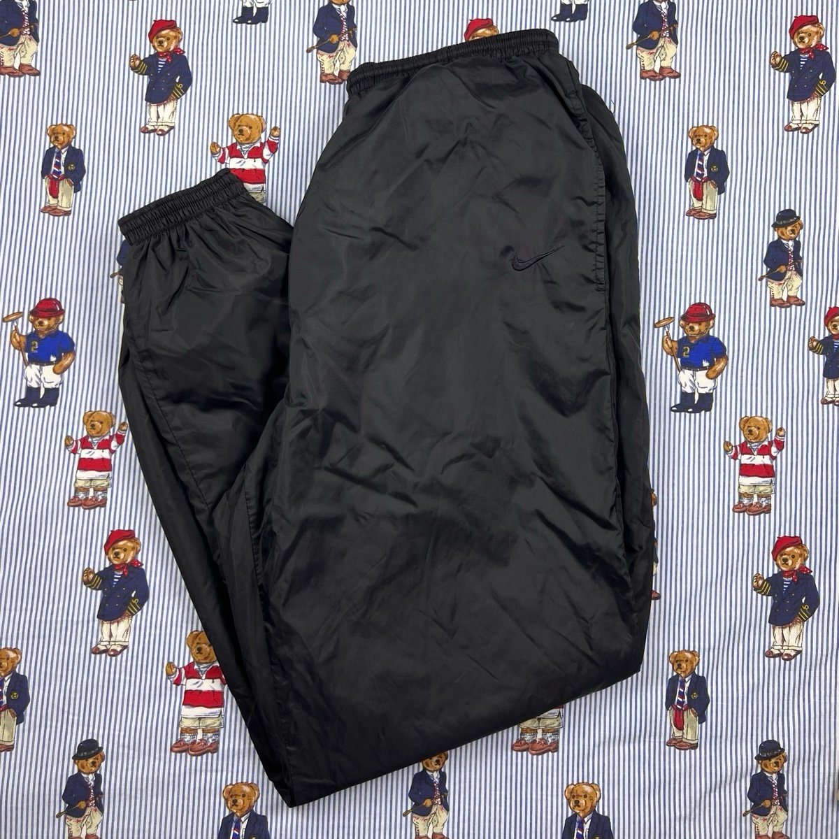 Vintage 90s Nike Black Athletic Windbreaker Track Pants Size XXL