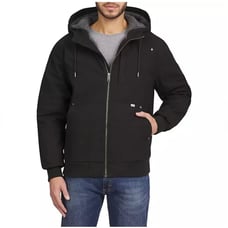 LEE Mens Sherpa Lined Jacket Workwear Bomber Hooded Durable Black XXL NWT