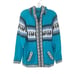 Womens Size Large Inti Alpaca Electric Blue Wool Knit Hooded Full Zip Jacket