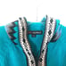 Womens Size Large Inti Alpaca Electric Blue Wool Knit Hooded Full Zip Jacket