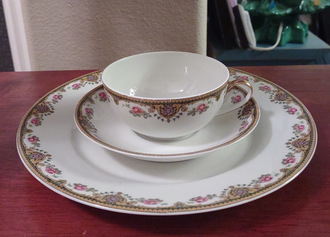 Vintage Limoges 3Pc set cup saucer plate