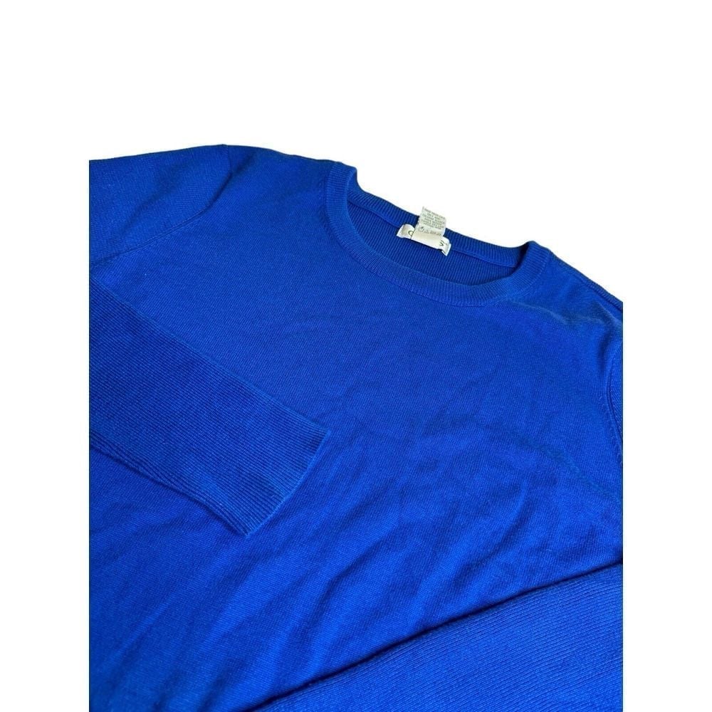 Orvis Men's XL Blue Pullover Knit Cotton Cashmere Blend Sweater Casual Work